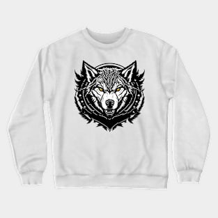 Wolf Logo in Vector Style Crewneck Sweatshirt